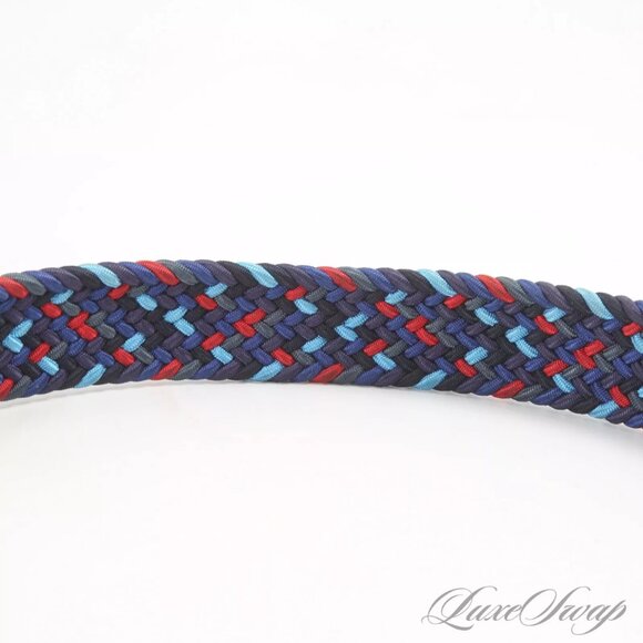 $450 Authentic ANDERSON'S Made in ITALY Men's Multi-Colors Braided Belt Sz.36 - Picture 8 of 12